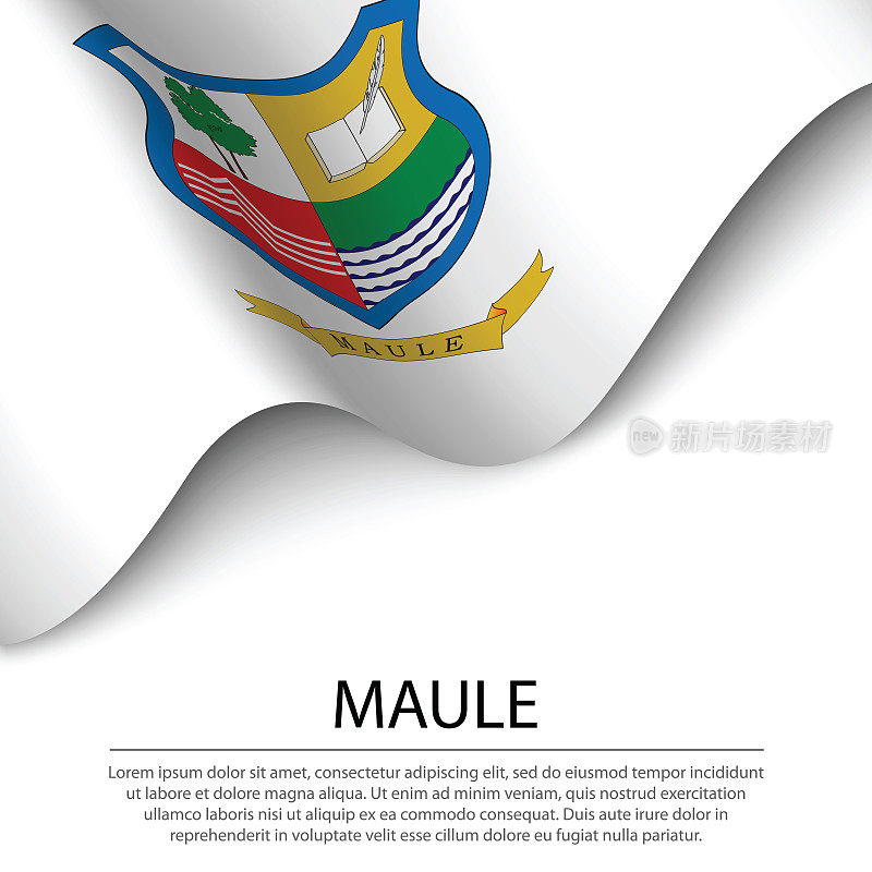 Maule的旗帜是智利的一个地区，白色的背景。