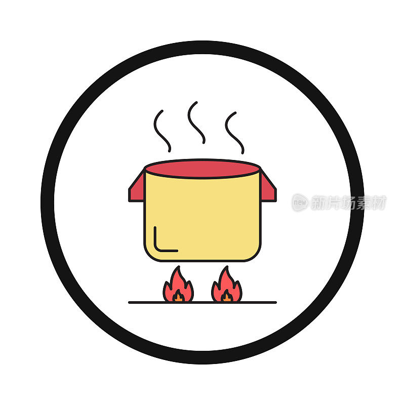 烹饪，火锅，烹饪锅，食物锅，厨房，平底锅，烹饪锅图标
