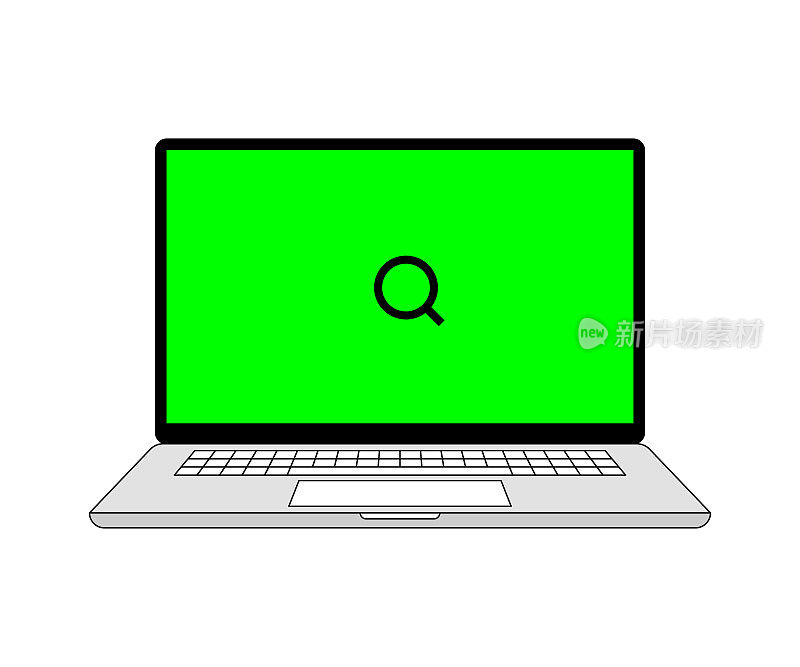 绿屏笔记本电脑