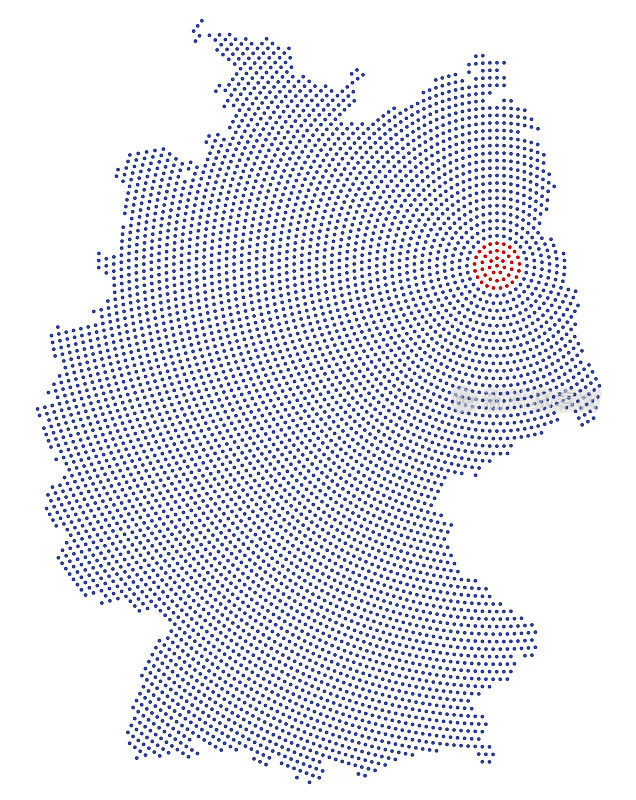 德国地图径向网点图案