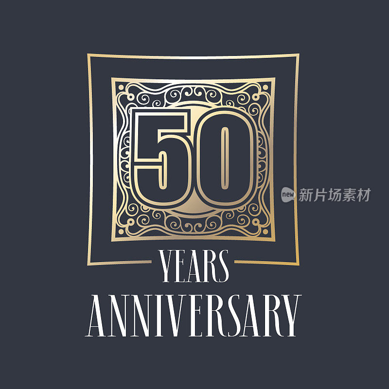 50周年纪念向量图标