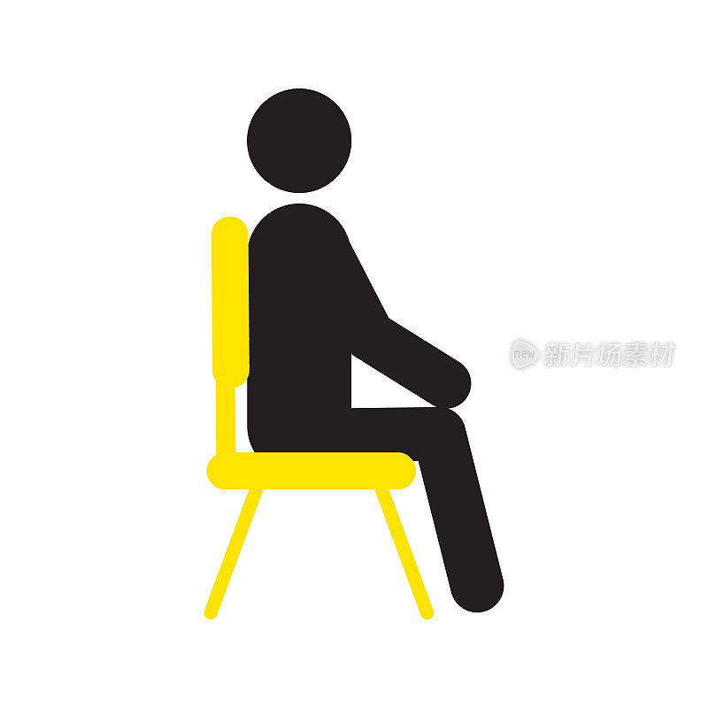 男人坐在椅子上的图标