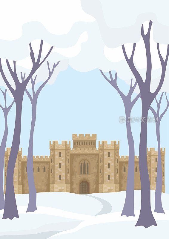 冬季景观与城堡