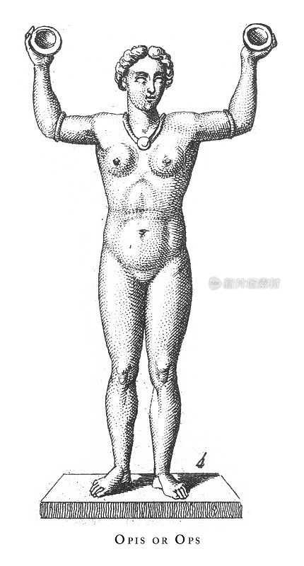 古希腊和罗马的宗教仪式和人物雕刻古董插图，出版于1851年