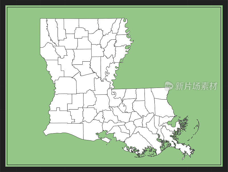 路易斯安那县地图下载