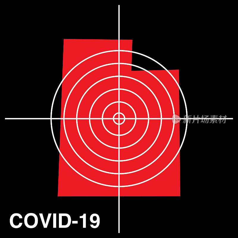 COVID-19犹他州目标地图图标