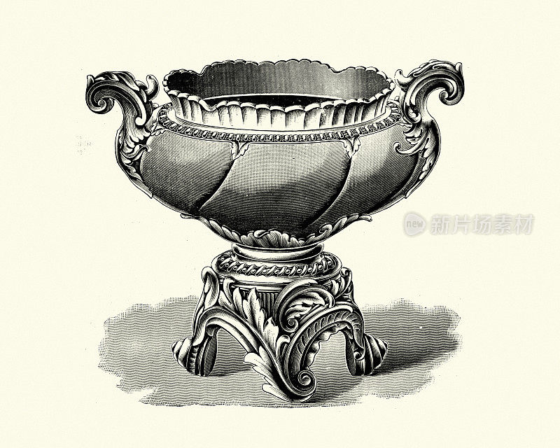 维多利亚式花瓶，装饰性的花盒或花盆