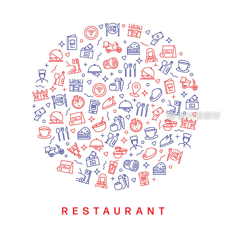 餐厅、餐饮相关图案设计