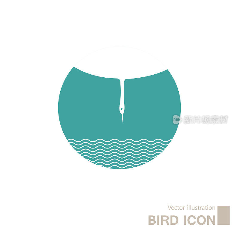 矢量绘制的鸟图标。