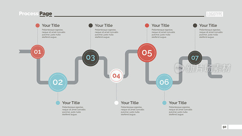 七步图幻灯片模板