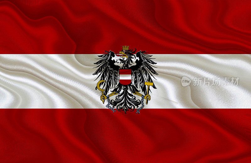 奥地利挥舞着国旗