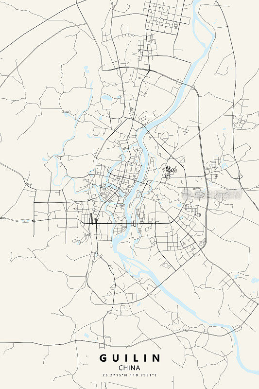 中国桂林矢量地图