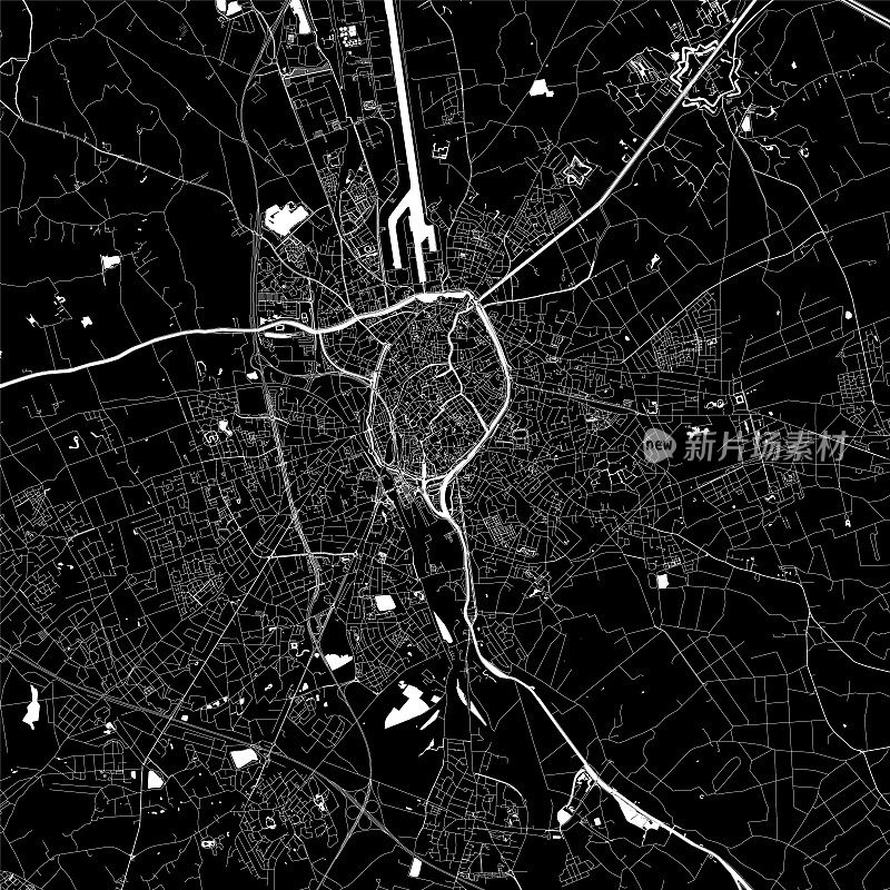 布鲁日,比利时矢量地图