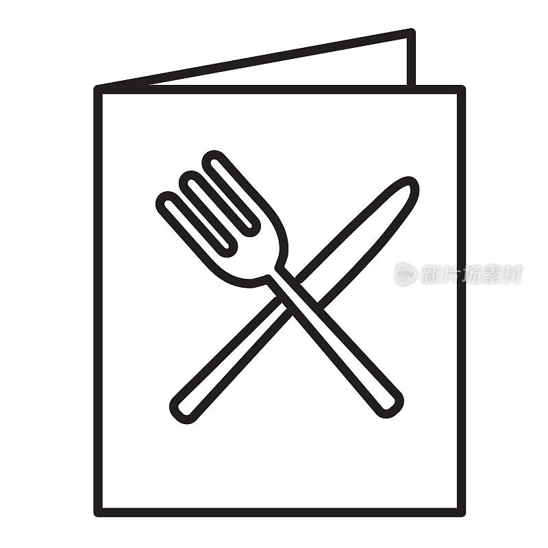 餐厅外卖和外卖食品和饮料菜单细线图标设置可编辑stroke
