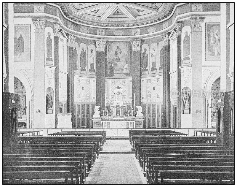 爱尔兰的古董照片:圣心教堂，利默里克