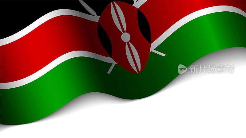 EPS10矢量爱国背景与肯尼亚国旗的颜色。