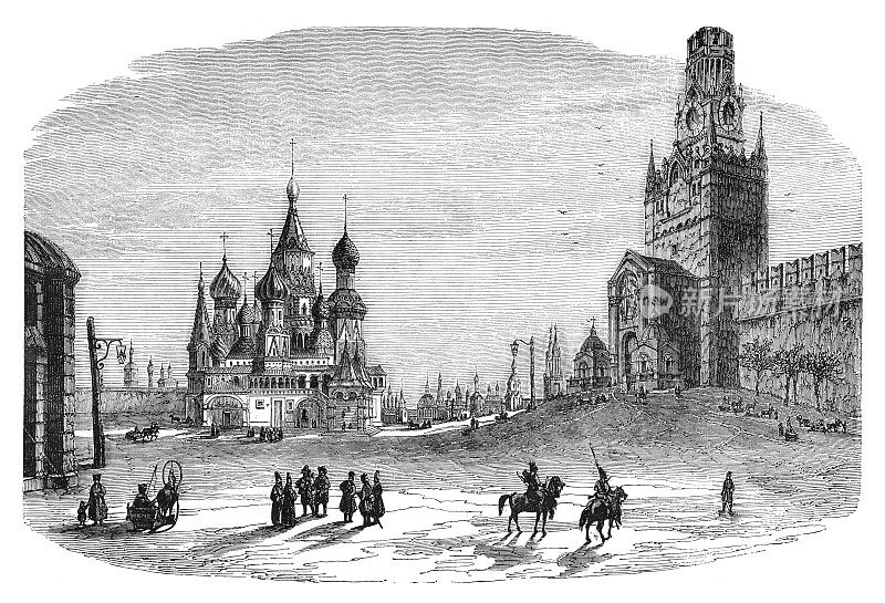 莫斯科圣巴西尔大教堂，1853年