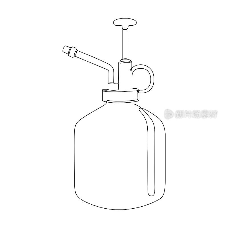 植物水先生单线绘制与可编辑的笔画