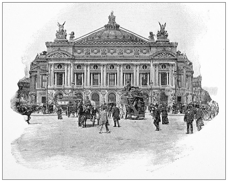 巴黎和法国的古董旅行照片:大歌剧院