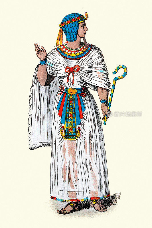 古代世界的时尚，古埃及国王，法老的服装