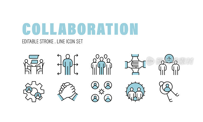 协作，团队合作，解决方案，工作组，同事图标