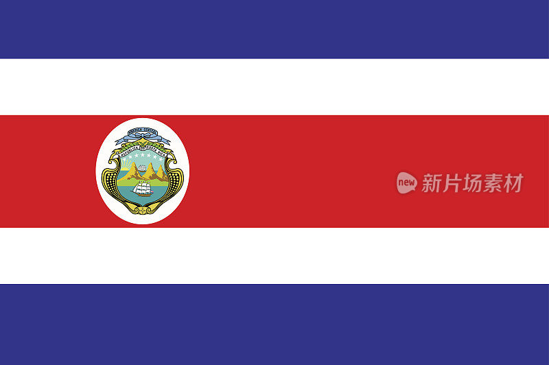 哥斯达黎加旗矢量