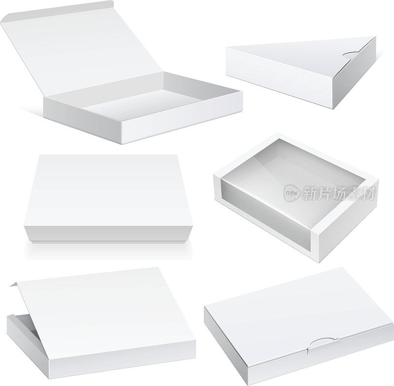 白色包装纸板箱套装