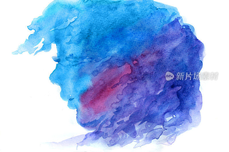 蓝色水彩抽象背景