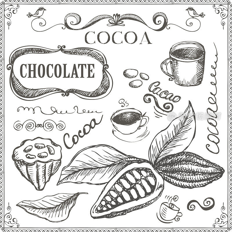 可可和巧克力涂鸦