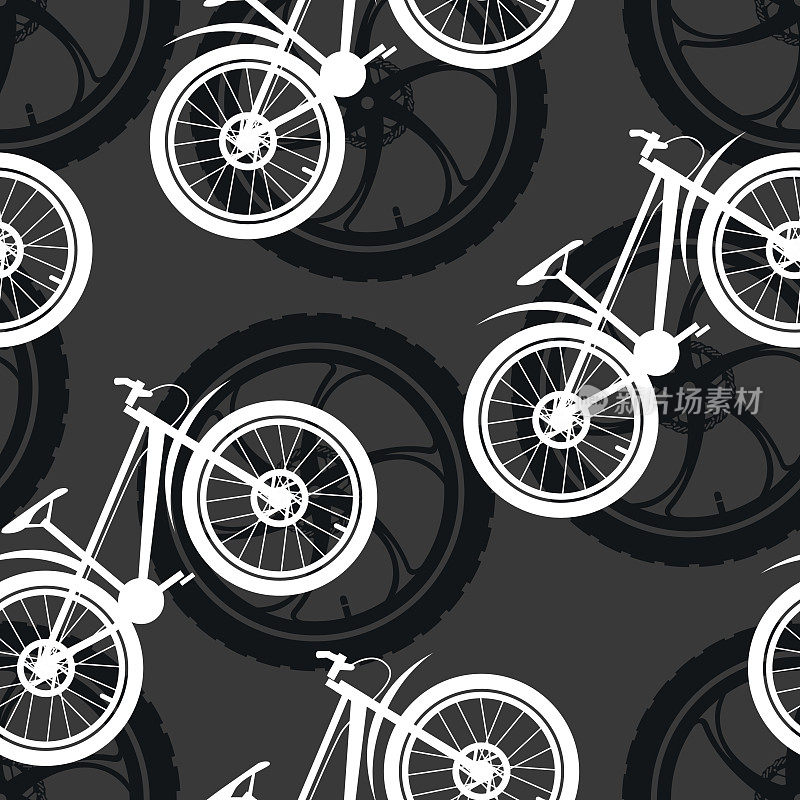 自行车零件。图案铸造运动自行车车轮和山地车。