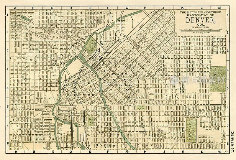 丹佛科罗拉多地图1898