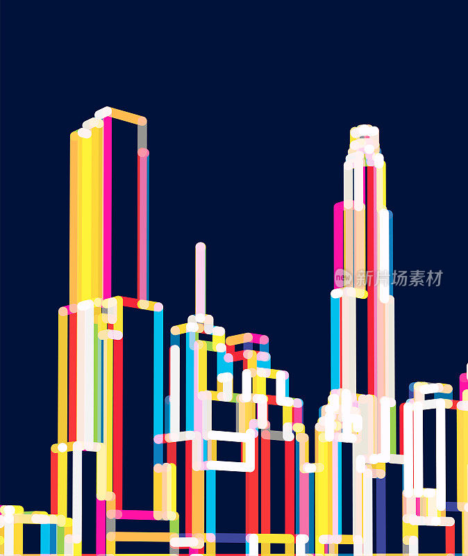 现代城市霓虹艺术模式的背景