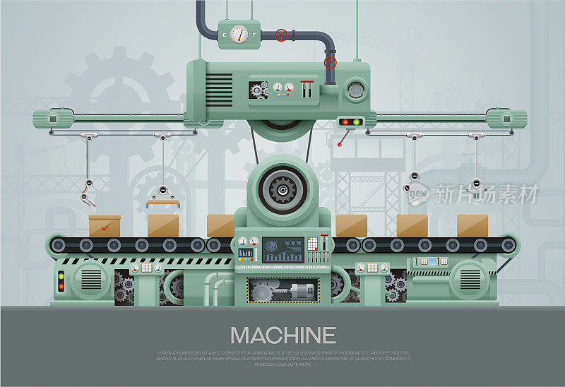 工业机械是工厂建设设备的载体