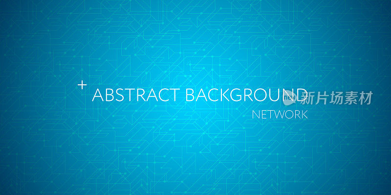抽象的网络背景。区块链。神经网络。