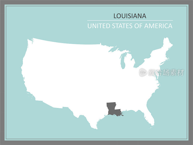 美国路易斯安那州地图可下载