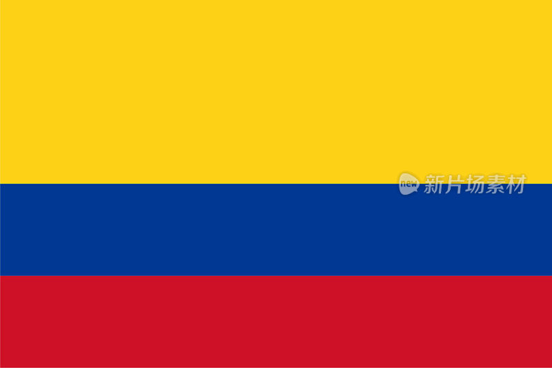 矢量哥伦比亚国旗设计