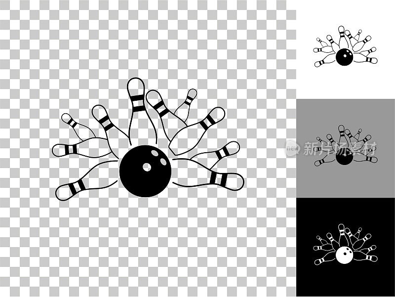 保龄球罢工图标上的棋盘透明背景