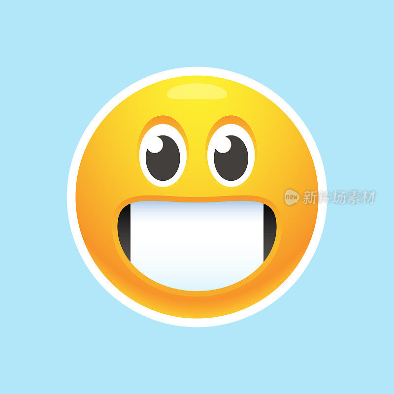 带着大牙齿微笑的表情