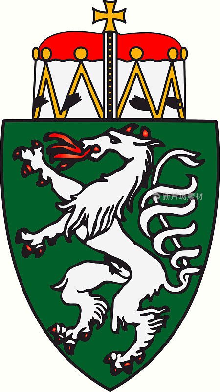 斯蒂里亚-奥地利的盾形纹章。