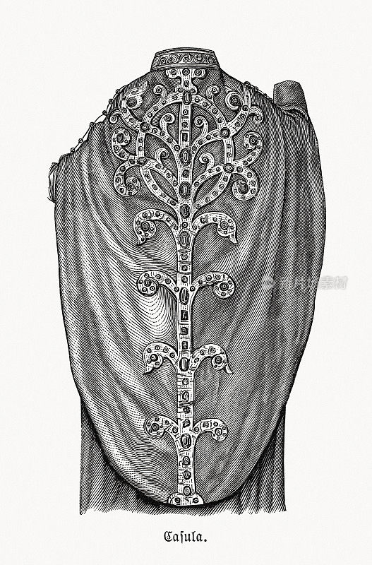 法衣，礼拜长袍，木刻，1893年出版