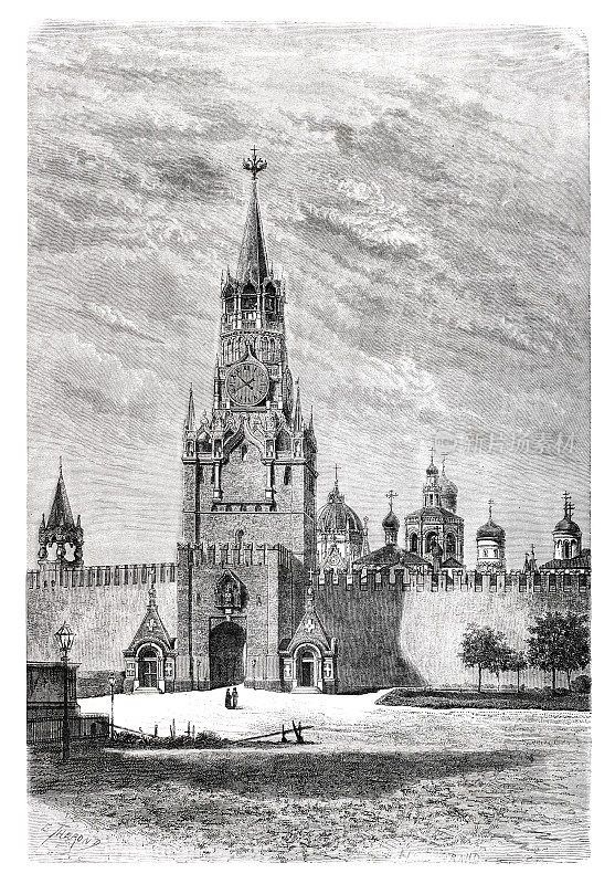 复活门红场俄罗斯莫斯科，1872年