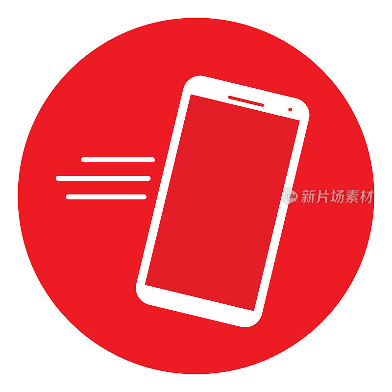 红色快速智能手机图标。jpg