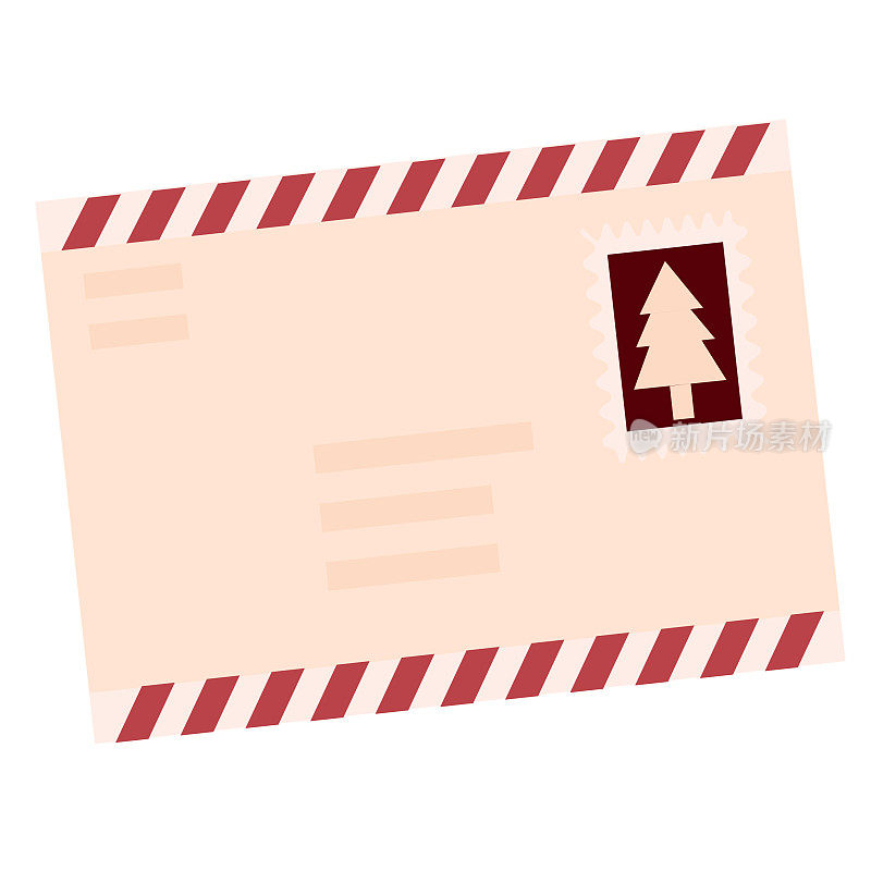 圣诞假期给圣诞老人的信彩色图标在白色背景