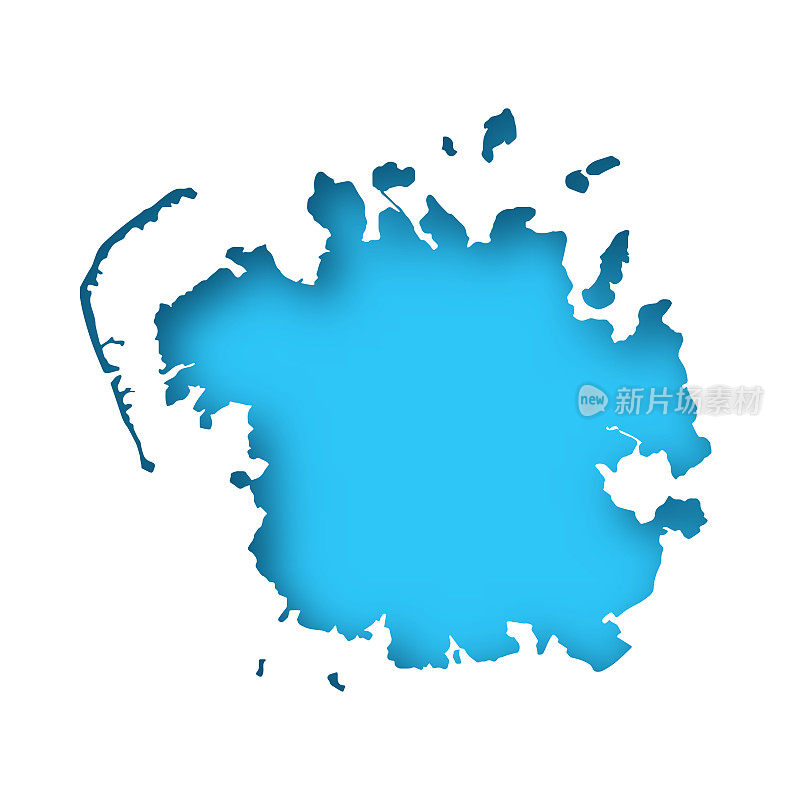密克罗尼西亚地图-白纸，蓝色背景