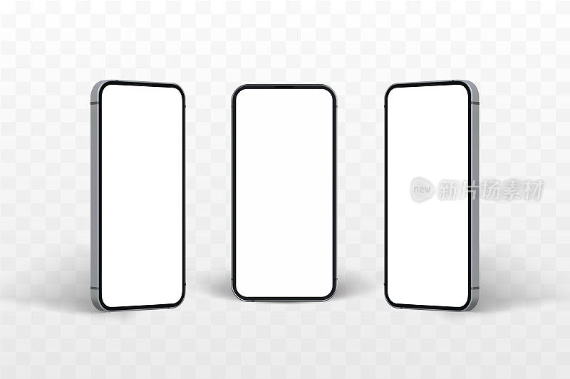 现实的手机模板等距类似于iphone模型