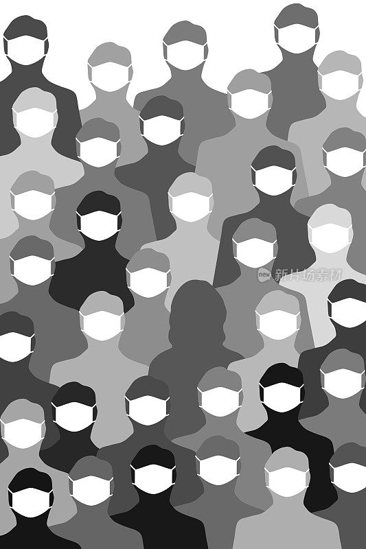 没有防护口罩的妇女