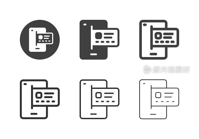 移动信用卡图标-多系列