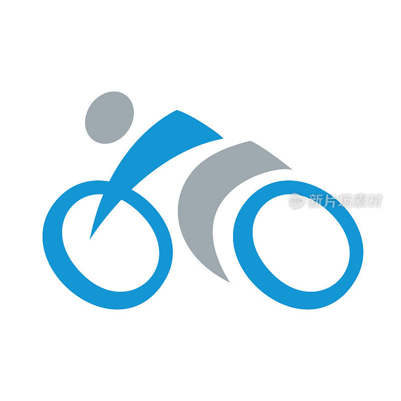 骑自行车自行车比赛-矢量图标。运动的种类