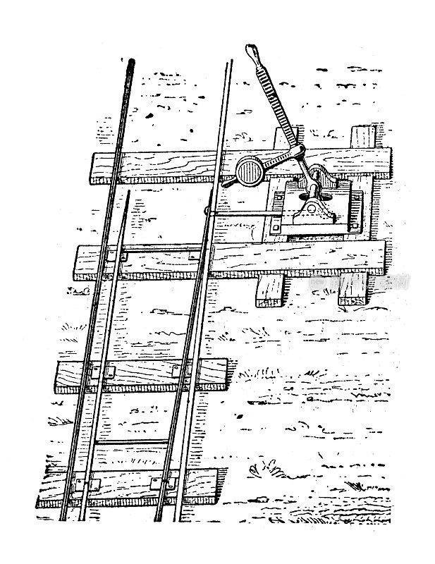 古董插图:铁路开关