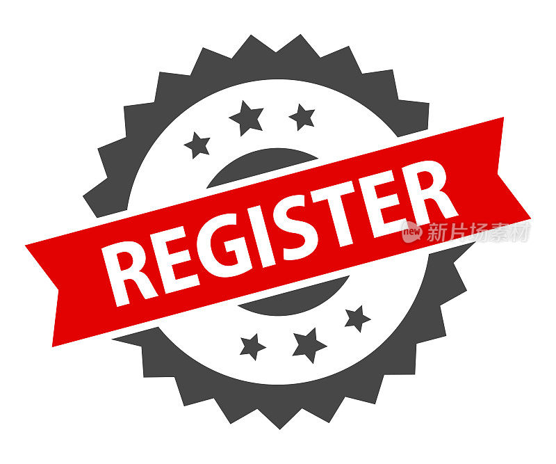 登记-印章，印，印章模板。难看的东西效果。向量股票插图